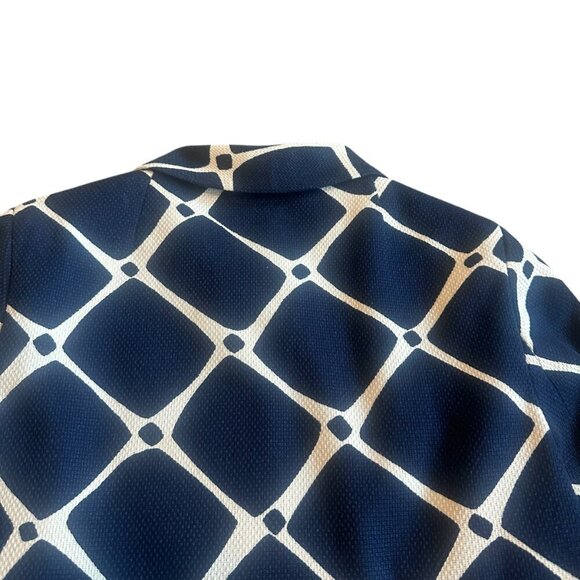 Boden Navy and White Geometric Blazer - Picture 6 of 11